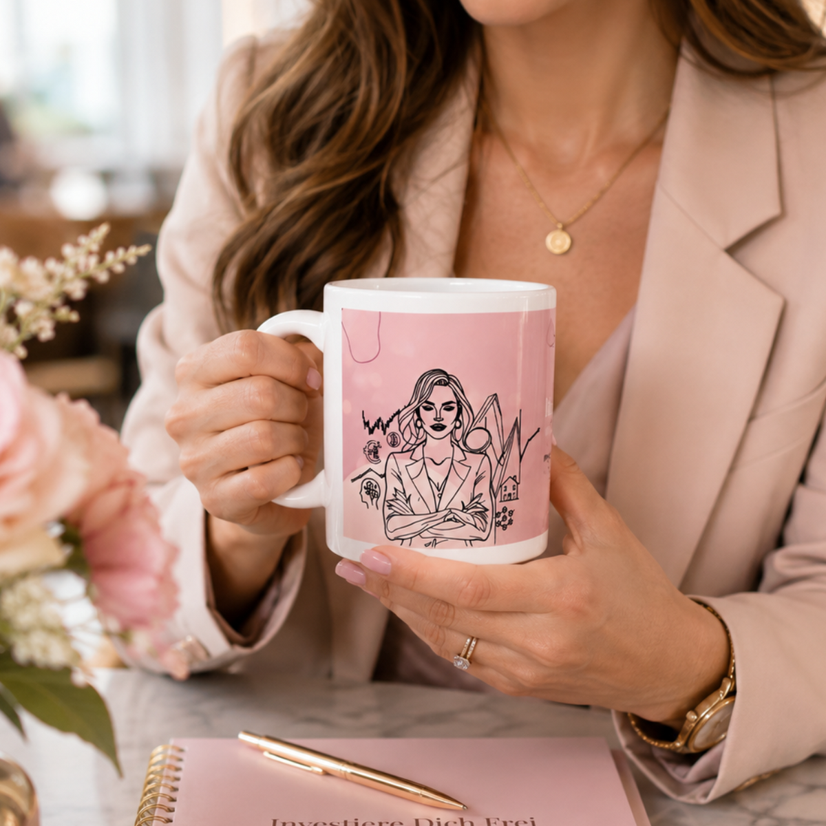 Kaffeetasse "Investiere Dich frei"